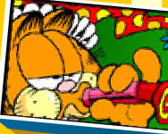 Garfield játékok puzzle 3 kirakós HTML5 játék