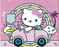 Hello Kitty car jigsaw